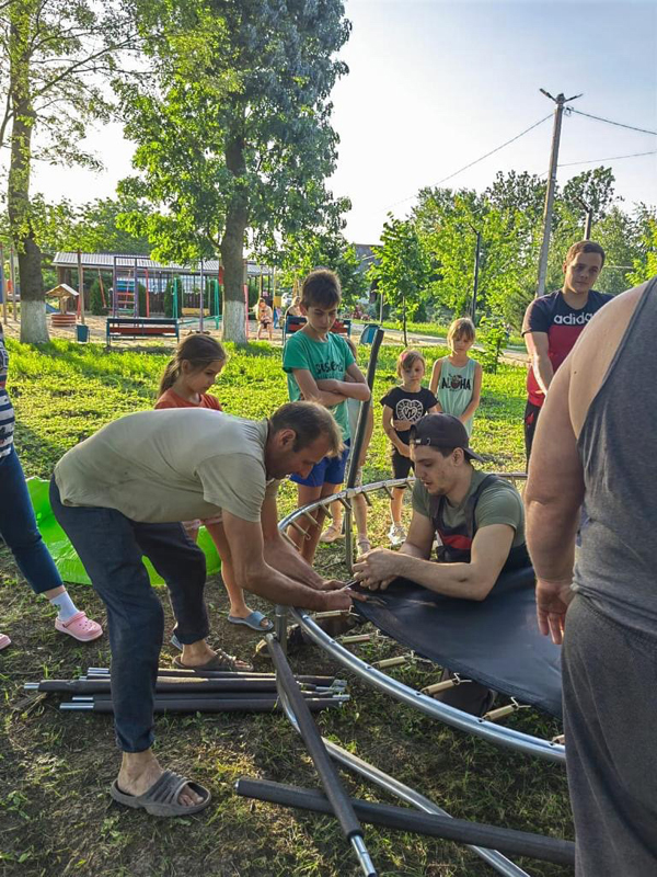 установка батута